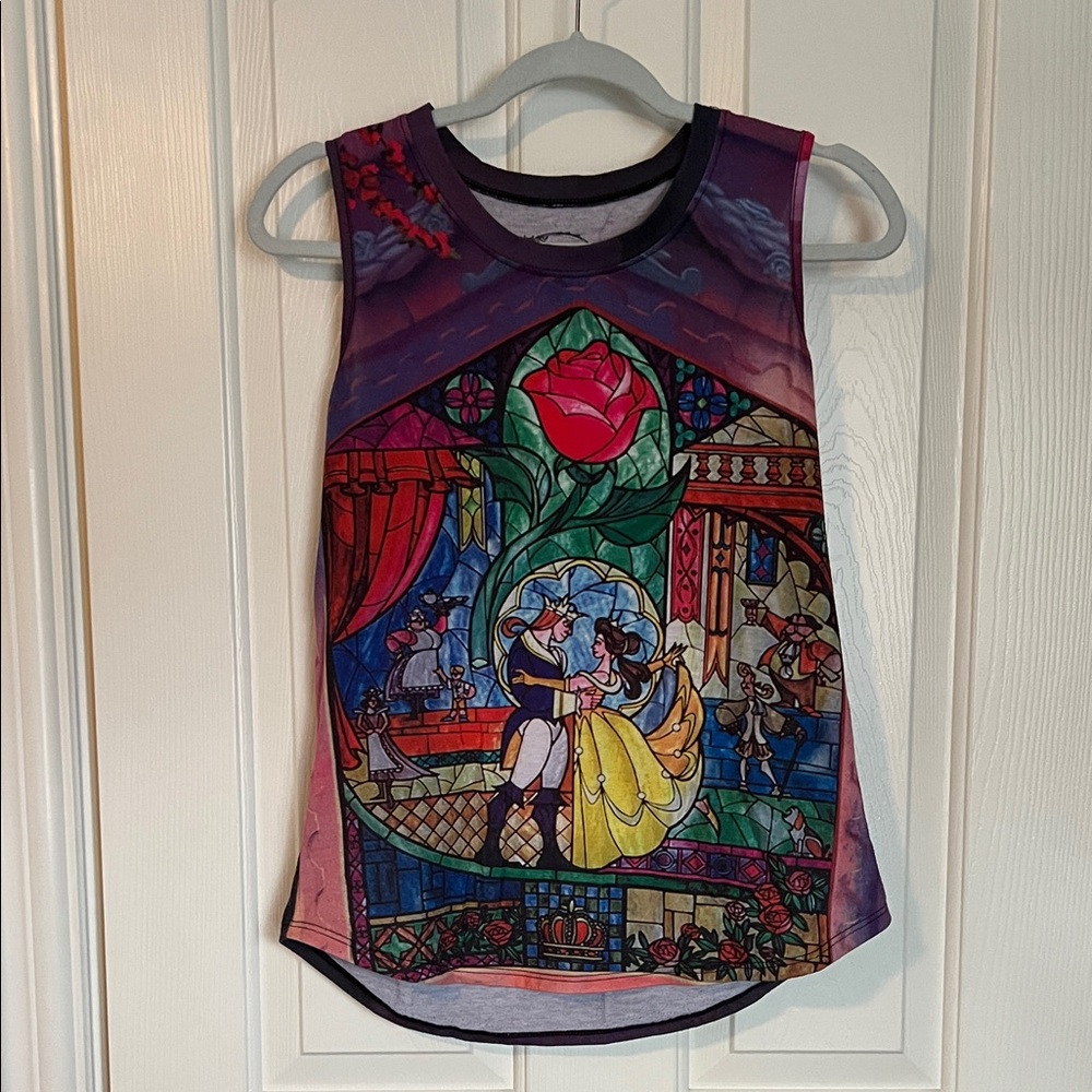 Disney Beauty & the Beast Stained Glass Tank Top - Multicolor
